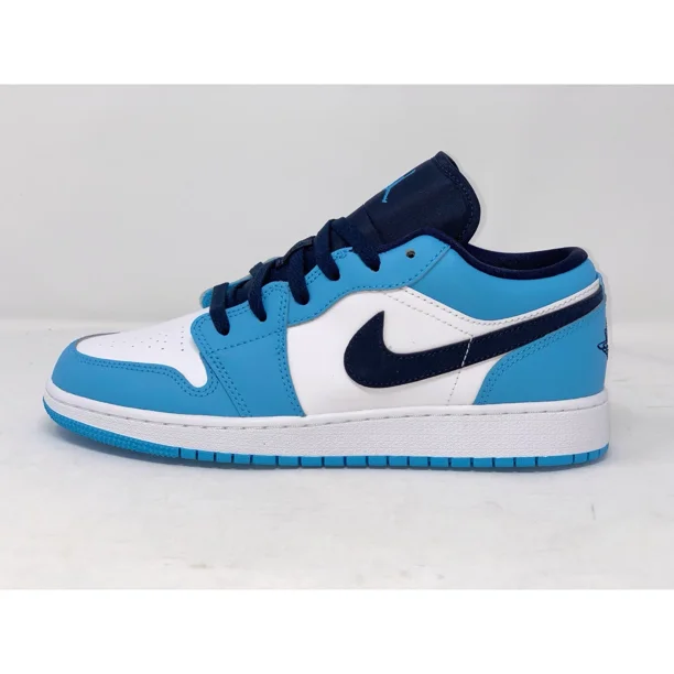 A i r-Jor-dan 1 Low UNC Powder Blue Sneakers, Size 7Y / 8.5W BNIB 553560-144