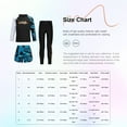 thumbnail image 7 of Yruioon Boys/Girls UPF 50+ Swimsuit Kids Long Sleeve Rash Guard Swim Top with Swim Shorts Pants Black 10, 7 of 7