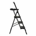 thumbnail image 5 of Cosco  60.98 x 21.65 x 3.31 in. 250 lbs Capacity 3 Step Steel Folding Step Stool  Black - Pack of 2, 5 of 6