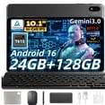 thumbnail image 1 of Tablette Android 16 avec Clavier, Tablette 10 Pouces Modèle Wi‐Fi, Compatible Widevine L1 8 Cœurs CPU T615, 24 Go RAM+128 Go ROM, 6000mAh, Headwolf WPad6, 1 of 9