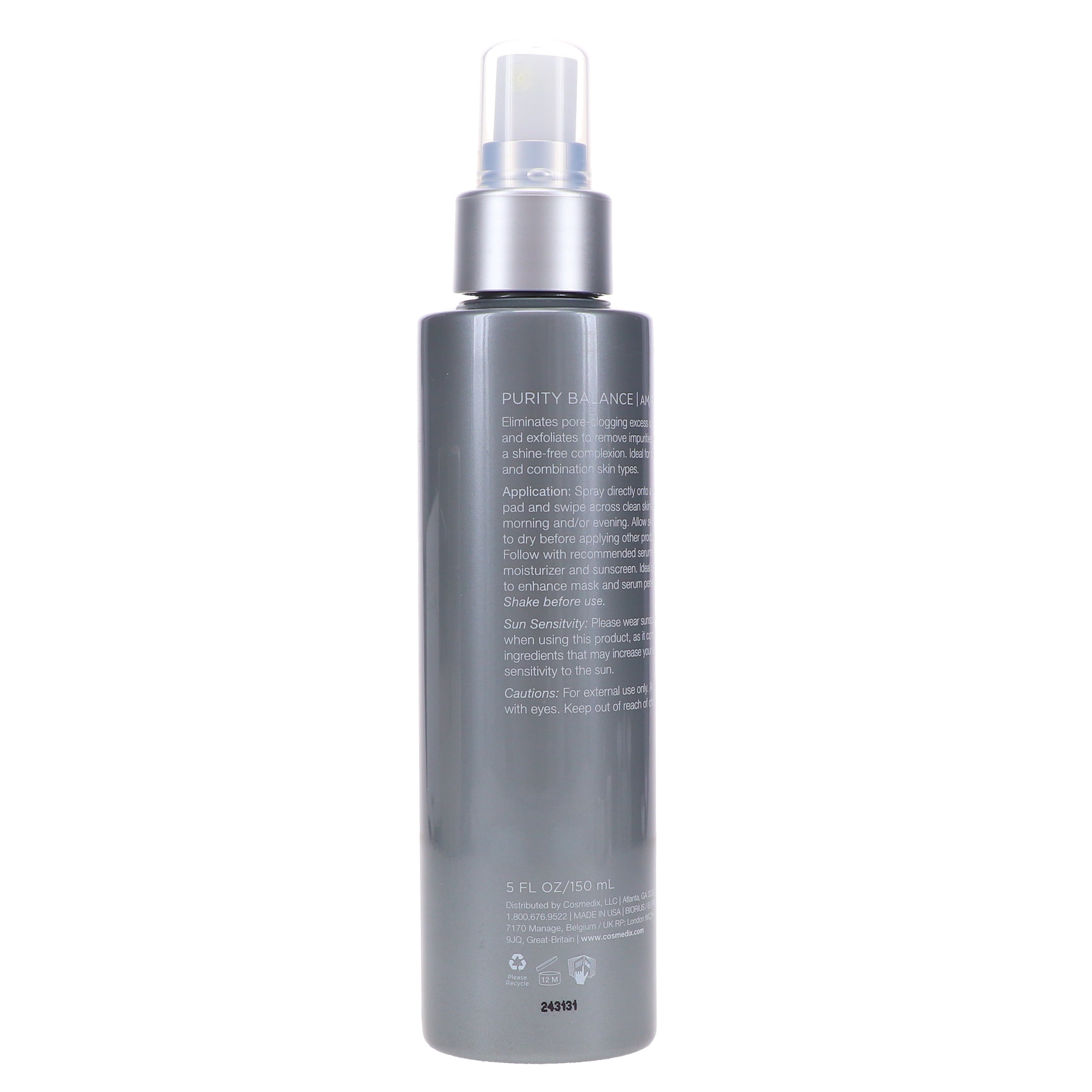 Cosmedix Purity Balance Exfoliating Prep Toner 5 oz