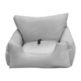 thumbnail image 2 of Cama De Perro Para Coche, Asiento Para Perros Peque?os, Cama Para Perro, Parte Inferior Antideslizante, Correa Ajustable, Gris Plateado Sunnimix Asiento elevador, 2 of 8