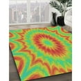 thumbnail image 2 of Ahgly Company Indoor Square Patterned Green Abstract Area Rugs, 3' Square, 2 of 6