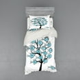 thumbnail image 2 of Ambesonne Fish Bedding Set 4 Pcs, Sea Animals on Tree Theme, Queen, Blue and Black, 2 of 3