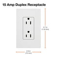 thumbnail image 2 of Lutron 26618 - SCR-15-PD SATIN COLOR 15 AMP RECEPTACLE PALLADIUM Straight Blade Wall Outlets, 2 of 4