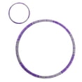 thumbnail image 3 of Fitness Exercise Hoop, 6 Sections Weighted Fit Hoop Detachable Dual Colors  for Home Use Purple Grey, 3 of 8