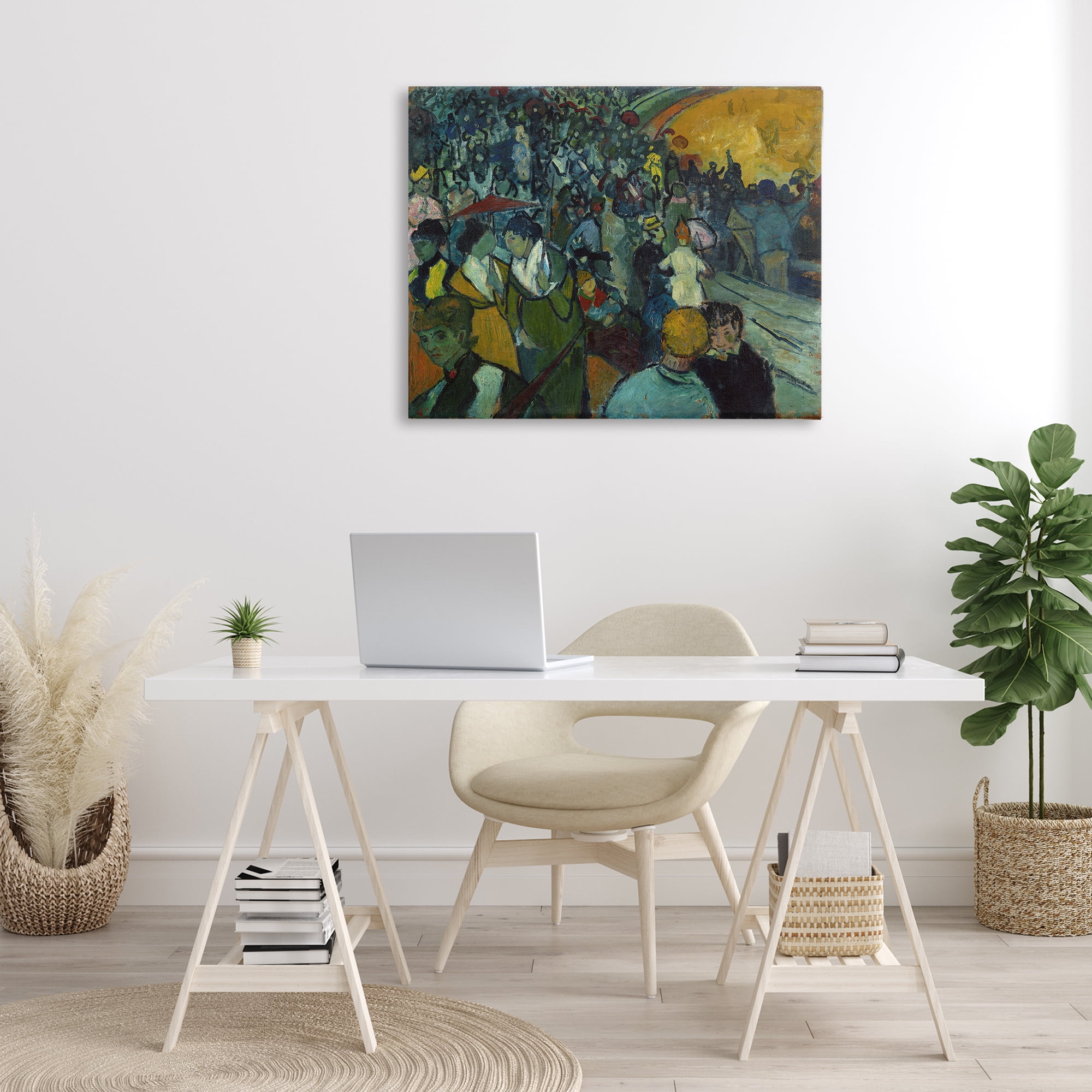 Stupell Industries Classical Van Gogh Arena People Painting Wrapped Canvas Art Print Wall Art, 40 x 30