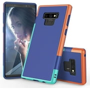 TILL for Galaxy Note 9 Case, (TM) Ultra Slim 3 Color Hybrid Impact Anti-Slip Shockproof Soft TPU Hard PC Bumper Extra Front Raised Lip Case Cover for Samsung Galaxy Note 9 N960U [Blue]