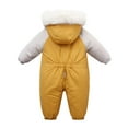 thumbnail image 3 of Hwmodou Baby Snowsuit Boys Winter Thicken Hooded Coat Snowsuit Windproof Warm Jumpsuit Outwear Snow Wear Toddler Girl Clothes,6M-3Y, 3 of 3