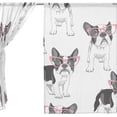 thumbnail image 3 of Coolnut Dog with Pink Glass Semi Sheer Curtains Window Voile Drapes Panels Treatment-55x84in for Living Room Bedroom Kids Room, 2 Pieces, 3 of 4