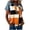 Orange, variant on Women's Casual Short Sleeve Top Crewneck Imitation Denim Look Plaid Contrast Panel Raglan Sleeve Blouse Light Blue