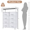 thumbnail image 5 of Nextay 8-Drawer Dresser with Open Shelf, Tall Storage Chest of Drawers for Bedroom, Entryway, Living Room, White, 5 of 7