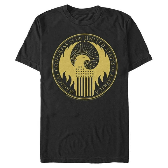 Warner Bros Men's Fantastic Beasts Magical Congress Tee Black Size L