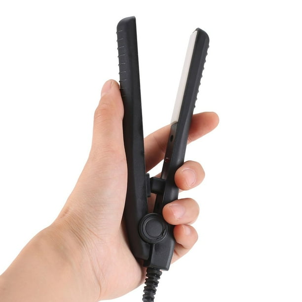 Mini Electric Splint Flat Iron Ceramic Hair Curler Straightener US 220V Walmart