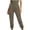 Brown, variant on Women's Cargo Joggers Pants Travel Hiking Pants with Pockets Elastic Waist & Button Casual Active Pants