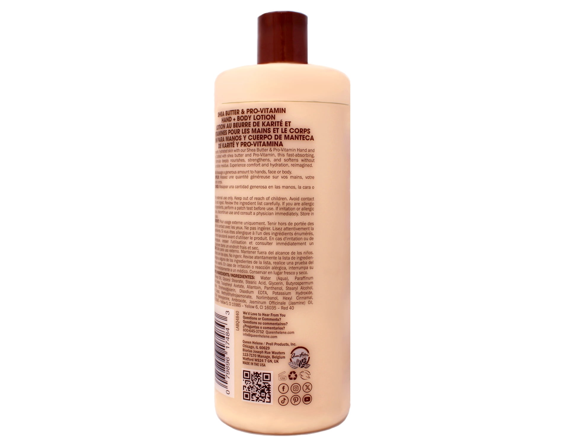 2 Pack - Queen Helene Shea Butter & Pro-Vitamin Hand + Body Lotion, Moisturize & Restore for All Skin Types, 32 FL OZ