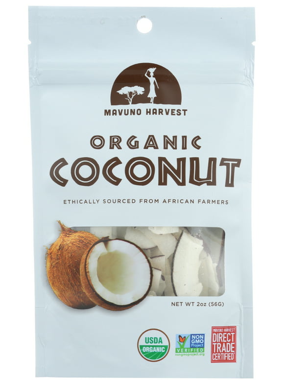 Mavuno Harvest Organic Dried Fruit, Coconut, 2 oz, 6 Count