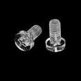 thumbnail image 2 of Uxcell M6 x 12mm 1mm Pitch Acrylic Pan Head Machine Screw Bolt Clear (50-pack), 2 of 4