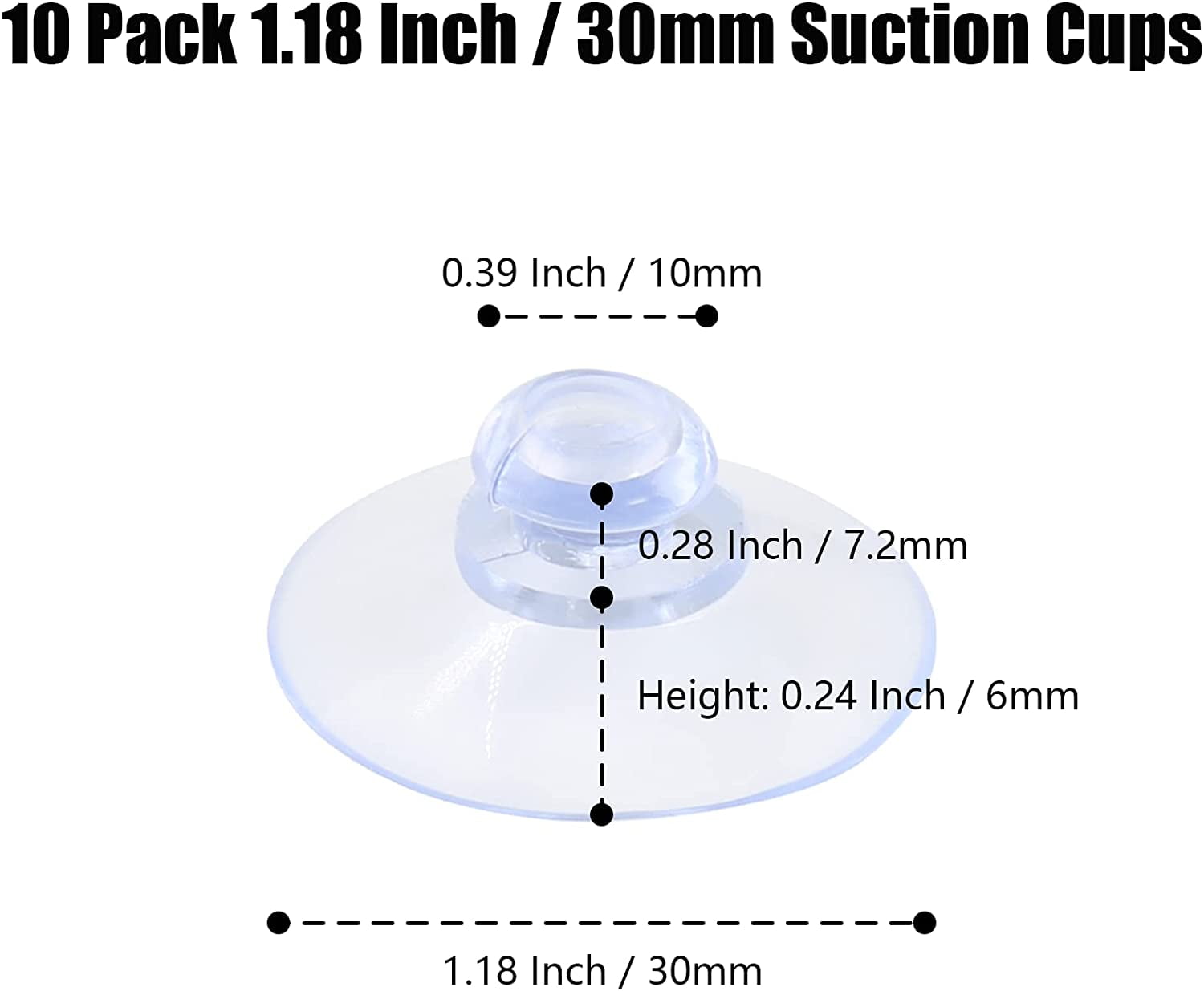 5/10/20Pcs Clear Sucker Suction Strong Vacuum Cups Transparent Soft Pad  Glass Table Countertop Non-slip Fixed Gasket 18~30mm
