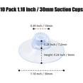 10 Pack Glass Table Suction Cups 30mm Transparent Rubber Suction Cup Hangers Without Hooks
