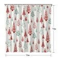 thumbnail image 2 of Rideau de Douche pour Salle de Bain Rouge Vert Sapin de Noël Rideaux de Douche Imperméables Frais Crochets de Rideau de Bain Inclus,72x72 Pouces, 2 of 5