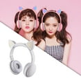 thumbnail image 1 of Gato auriculares LED iluminación ajustable con cancelación de ruido plegable seguro estéreo 5,0 con micrófono para niñas iOS y blanco, 1 of 7