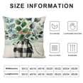 thumbnail image 6 of JRXY Green Eucalyptus Leaves Spring Throw Pillow Covers Greenery Buffalo Plaid Outdoor Spring Summer Farmhouse Decorations Decorative Throw Pillows Cases for Home Couch Sofa Decor,2 Pcs White, 6 of 6