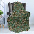thumbnail image 4 of Abstract Soft Flannel Fleece Throw Blanket, Colorful Composition with Swirled Lines Abstract Hand Drawn Doodle Illustration, Cozy Plush for Indoor and Outdoor Use, 60" x 80", Multicolor, by Ambesonne, 4 of 5