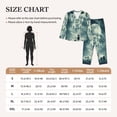 thumbnail image 4 of Salouo Scary Moon And Clouds Pattern Women's Pajamas Set Long Sleeve Button Down Sleepwear Soft Pj Lounge Sets for women 2 Piece Pjs Set with Long Pants-Medium, 4 of 7