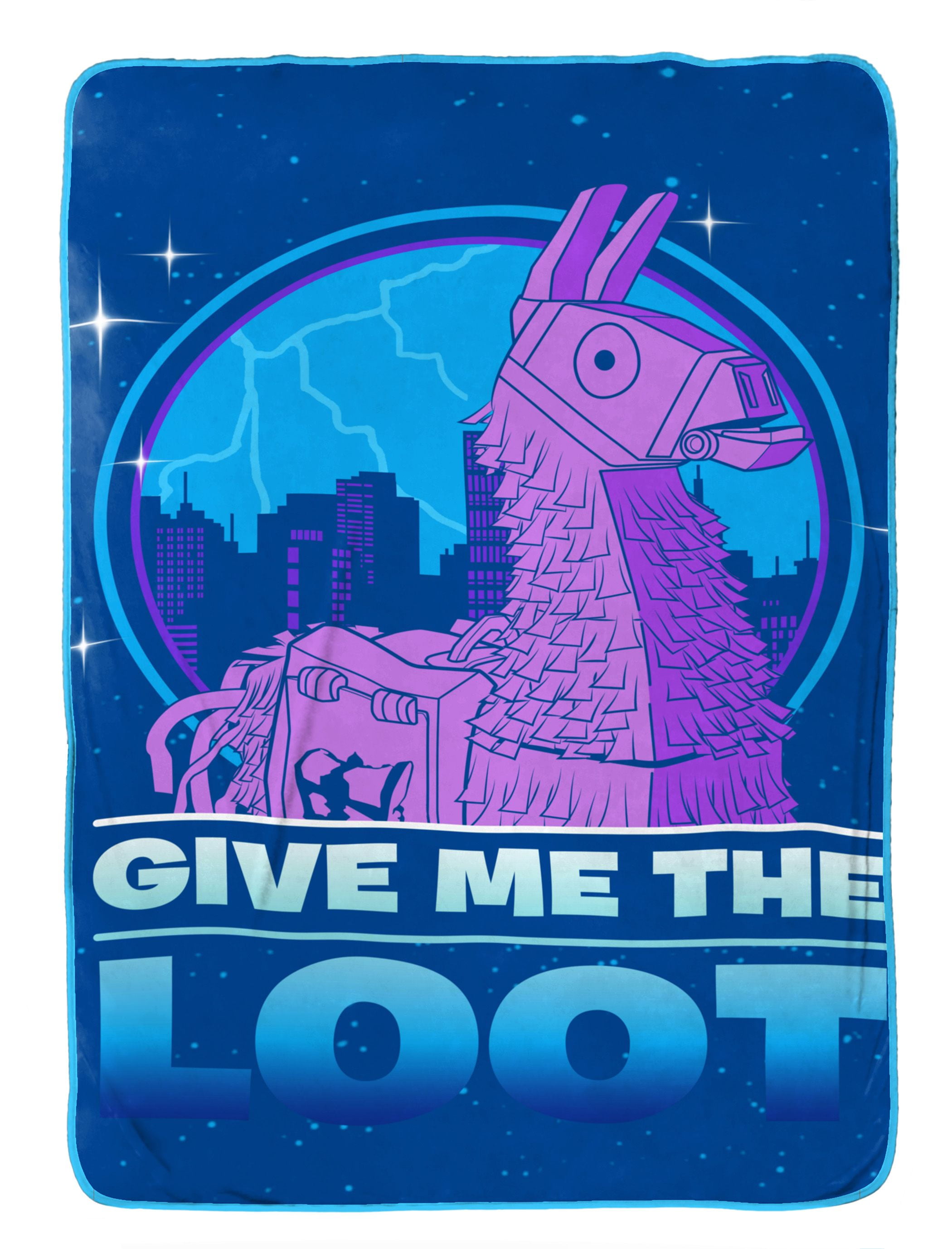 Details about   BRAND NEW Fortnite Loot Llama Silky Soft Throw Blanket 40 X 50 Inches Kids 