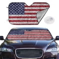 thumbnail image 2 of Kdxio America Flag Glitter Print Windshield Sun Shade,UV Rays and Sun Heat Protection,Sunshade for Car Windshield,Car Shade Front Windshield - Medium, 2 of 5