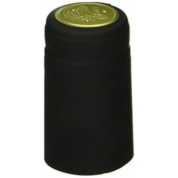 BLACK PVC SHRINK CAPSULES 12 Pack