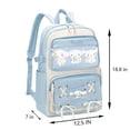 thumbnail image 3 of Mochila escolar ALORVE con bonitos dibujos animados de anime para niños (azul), 3 of 9