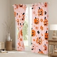 thumbnail image 3 of Feelyou Halloween Festival Blackout Curtains, Funny Orange Pumpkin Curtains Pack of 2 (38x45 Each), Trick or Treat Window Curtains, Curtains and Drapes Home Decor, 3 of 5