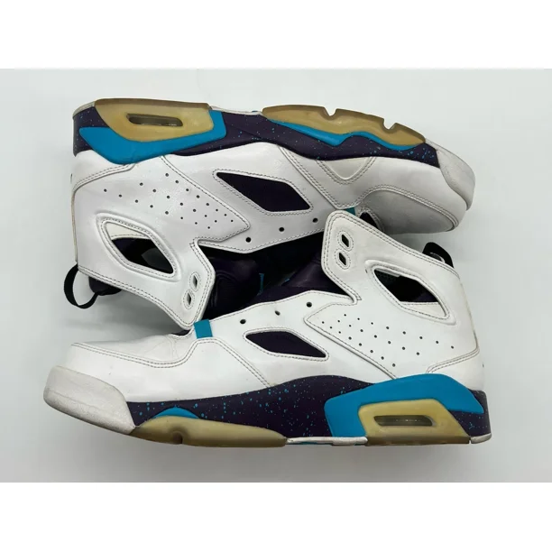 Ni - ke Ni - ke Air Jordan Flight Club 91 Mens 10.5 White Blue Lagoon 555475-105 Sneakers.