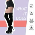 thumbnail image 3 of Basico Women's Black Cotton Over the Knee High Socks (2 packs), 3 of 7