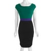 Women's Ruched Colorblock Dress