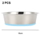 thumbnail image 2 of Paquete de 2 cuencos de acero inoxidable para perros, cuencos de metal antideslizantes con base de goma, cuencos básicos para comida y agua., 2 of 5