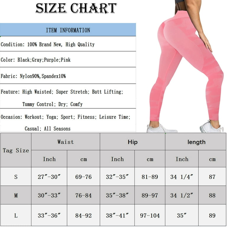 COMFREE Womens Yoga Pants Seamless High Waist Butt Lifting Squat Proof Workout  Tights Tummy Control Sports Compression Leggings 