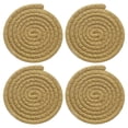 thumbnail image 1 of 4 Pcs Manteles Individuales Redondos Trenzados, 4.3" Manteles Tejidos para Mesa de Cocina para Decoración de Granja (Caqui), 1 of 7