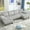 Gray, variant on LUCKHAO 114.2" U-Shaped Sectional Sofa, Corduroy Couch with Double Chaises & Comfortable Backrest, 4-Seater Cloud Sofa for Living Room
