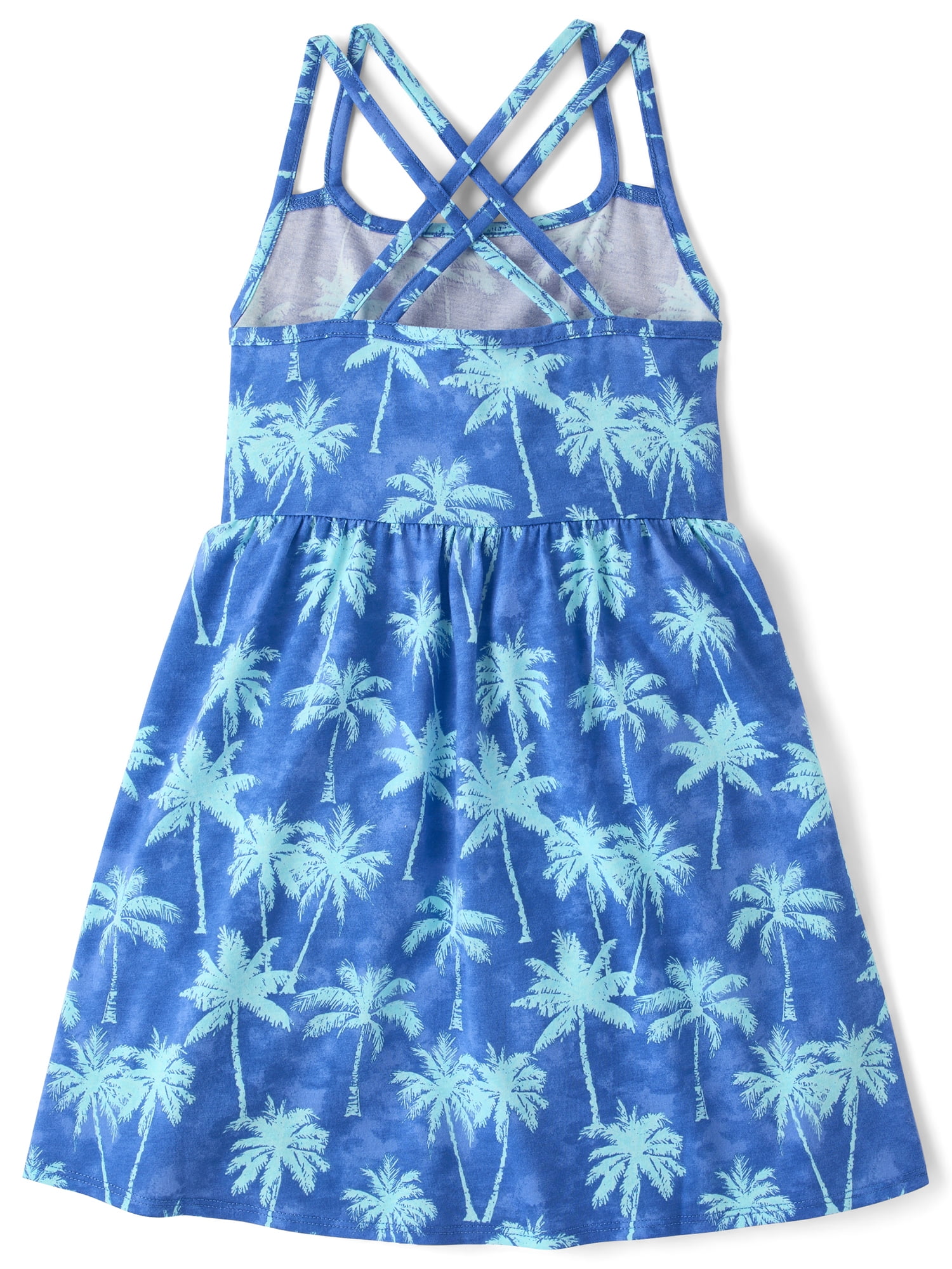 The Children's Place Girls Sleeveless Printed Cross Back Dress, Sizes XS-XXL