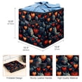 thumbnail image 3 of Hearts Battle Foldable Storage Basket Toy Box Storage Cubes Organizer with Handle, 10.8"x10.5"x10.6", Large Capacity, 3 of 6
