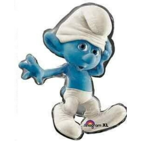 SMURF BALLOON  Large Shape Foil Mylar Balloon  Party Supplies Decorations Foil Mylar Balloon