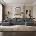 thumbnail image 5 of FFH 145.7" Modular Sectional Sofa with Double Chaise Lounge, U Shaped Boneless Cloud Couch for Living Room, Dark Gray, 5 of 11