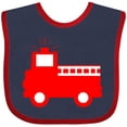 thumbnail image 3 of Inktastic Cute Red Firetruck Boys or Girls Baby Bib, 3 of 4