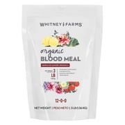 The Scott Whitney Farms Organic Blood Meal Fertilizer - Natural, 12-0-0 NPK - 3 lb — Outdoor & Indoor Plant Use, Easy Application