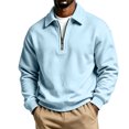 thumbnail image 2 of Daweinan Men's Quarter Zip Pullover Sweatshirt Loose Fit Long Sleeve Relaxed Fit Casual Athletic Top for Daily Wear Outdoor Work Sports, 2 of 5