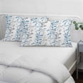 thumbnail image 4 of Blue Grey Botanical Throw Pillow Covers, Spring Floral Summer Farmhouse Soft Breathable Pillow Cases with Invisible Zipper for Sleeping, Queen Size Pillowcases for Couch Bed Sofa Chair 20x30 Inches, 4 of 9