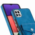 thumbnail image 6 of Nalacover Wallet Case for Samsung A22 5G, Premium Leather Case with Card Holder, 360°Rotation Ring Kickstand, RFID Blocking Protective Magnetic Back Clsoure Case for Samsung Galaxy A22 5G, Blue, 6 of 13